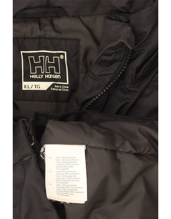 Damska kurtka parka z kapturem Helly Hansen UK 18 XL, czarna, poliamid
