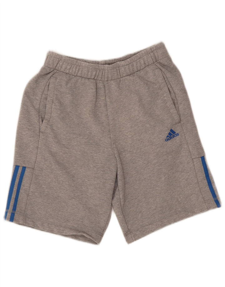Męskie spodenki sportowe Adidas Climalite, małe, szare, bawełniane