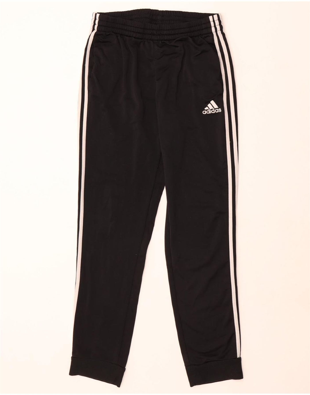 ADIDAS Mens Tracksuit Trousers Joggers Small  Black Polyester