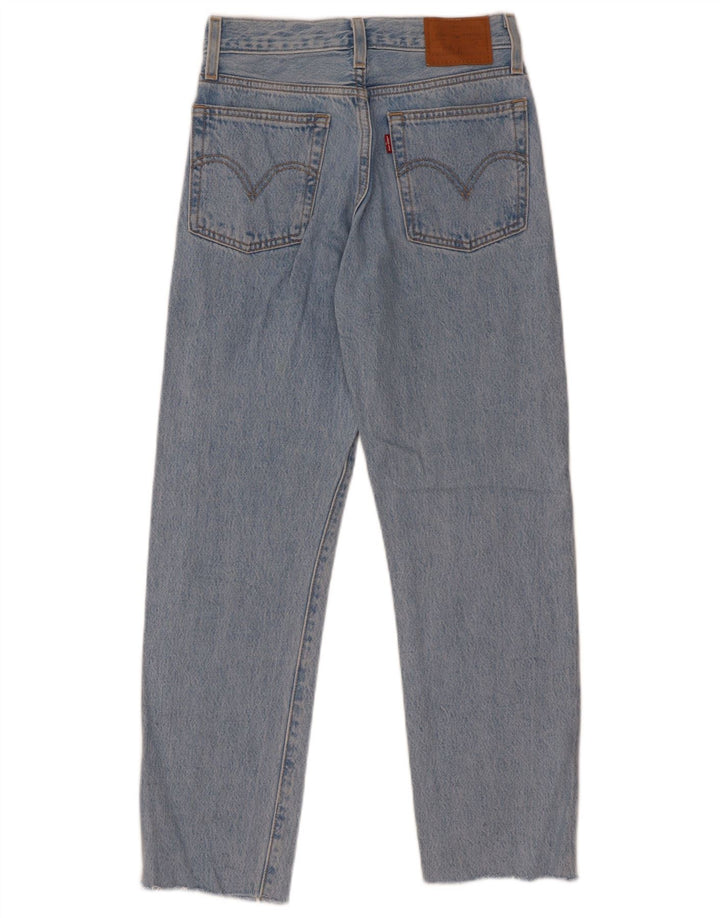 Damskie jeansy Levi's Wedge Straight W24 L28 Niebieskie bawełniane