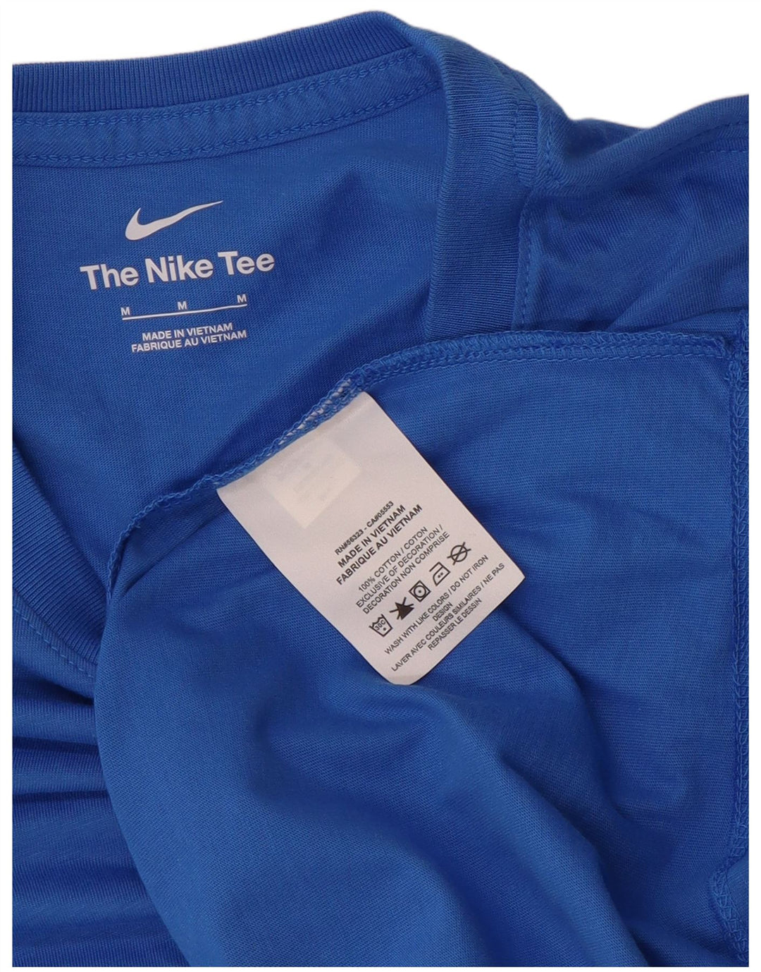 Męska koszulka graficzna Nike z długim rękawem, średnia niebieska, bawełniana