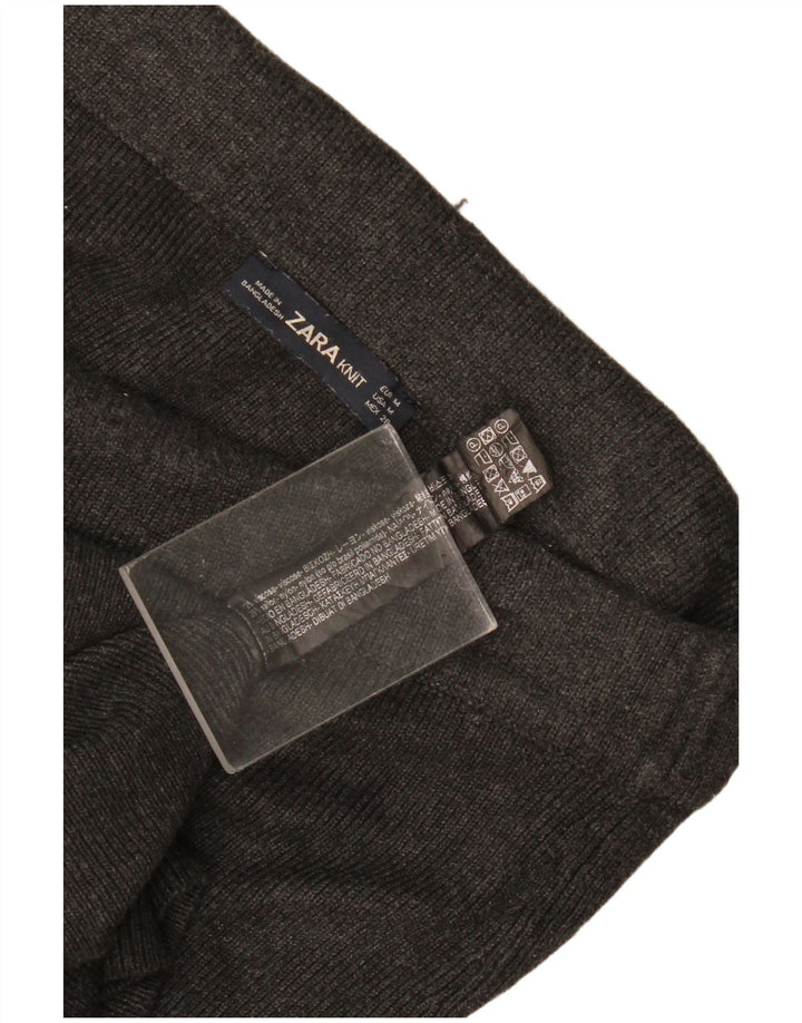 Damska dzianinowa prosta spódnica Zara Medium W28 Szara wiskoza