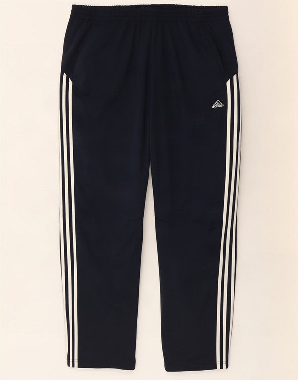 Męskie spodnie dresowe Adidas 2XL granatowe, poliestrowe