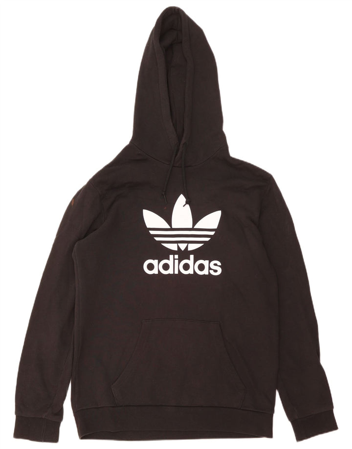 Męska bluza z kapturem Adidas Graphic, średnia czarna, bawełniana