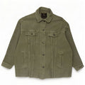 Damska, oversize'owa kurtka sztruksowa Zara UK 10, mała, bawełniana khaki