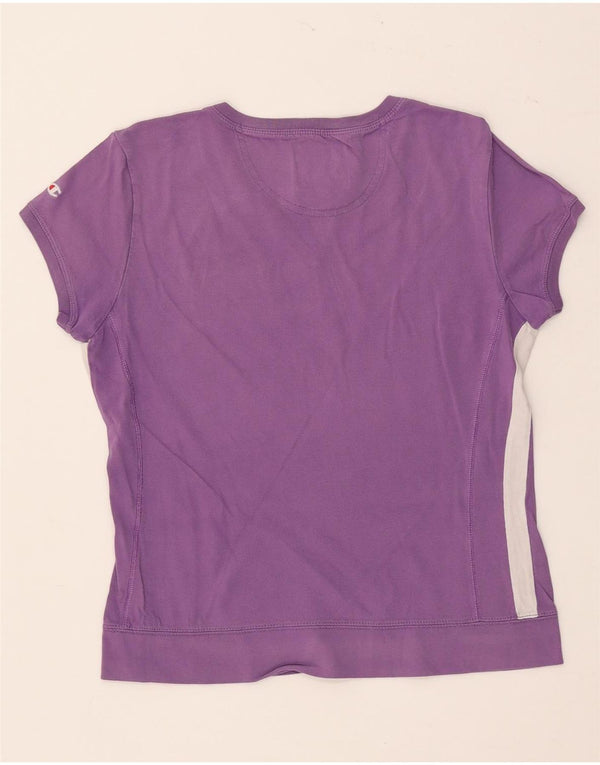 Damska koszulka z grafiką CHAMPION Heritage Classics Top UK 12 Średni fiolet