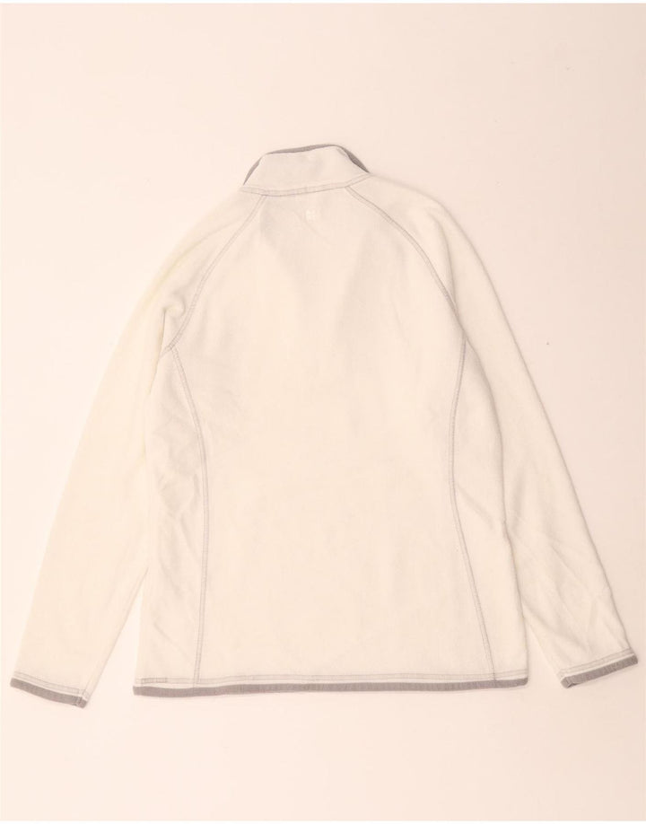 Damski sweter polarowy Mountain Warehouse z zamkiem błyskawicznym UK 12, średni kolor biały