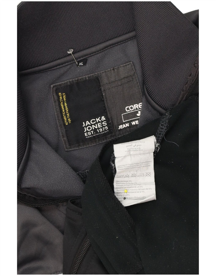 Męska kurtka dresowa Jack & Jones z grafiką XL w kolorze czarnym