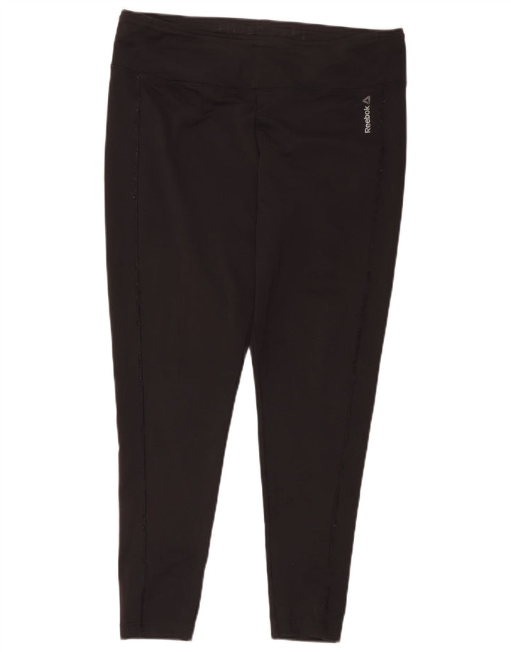 Legginsy damskie Reebok UK 20/22 XL, czarny poliester