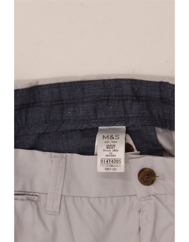 Męskie spodenki Chino Marks & Spencer W36, duże, szare, bawełniane