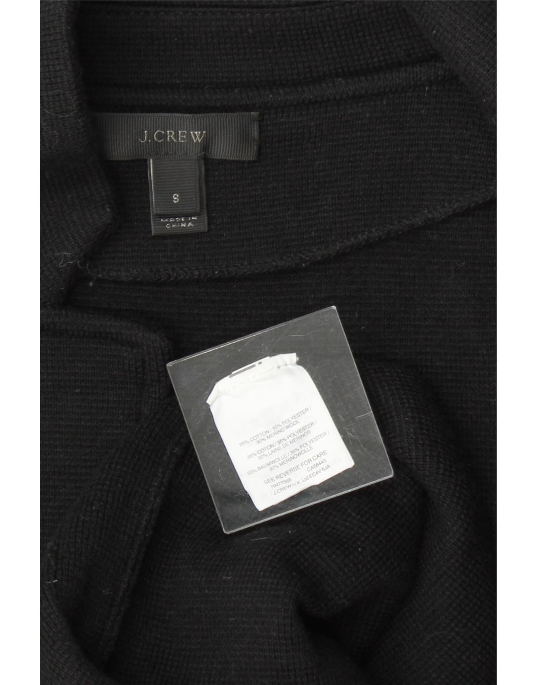 J. CREW Womens Oversized 3/4 Sleeve Cardigan Sweater UK 10 Small Black Vintage J. Crew and Second-Hand J. Crew from Messina Hembry 