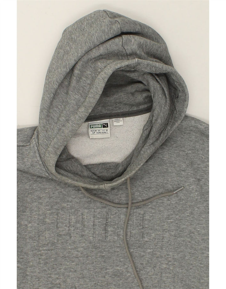 PUMA Mens Graphic Hoodie Jumper Small Grey Cotton Vintage Puma and Second-Hand Puma from Messina Hembry 