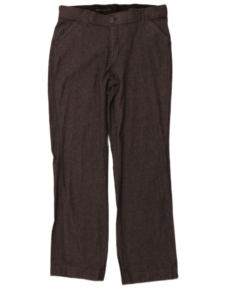 Damskie proste spodnie LEE US 12 Large W32 L31 Szara jodełka