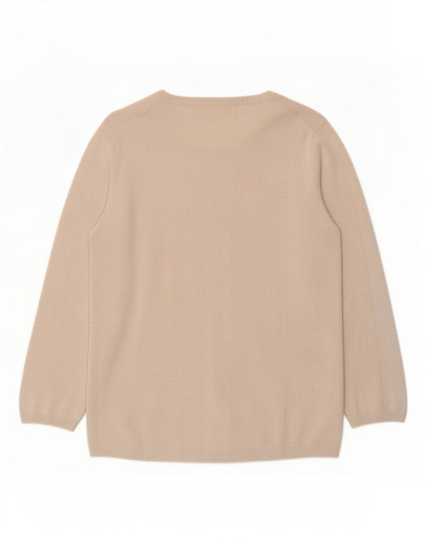 Damski sweter rozpinany z rękawem 3/4 Zara UK 12 średni beż