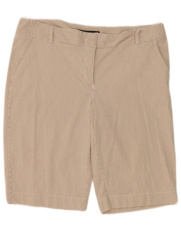 Damskie spodenki Chino Tommy Hilfiger US 14 XL W36 Beżowa bawełna w prążki