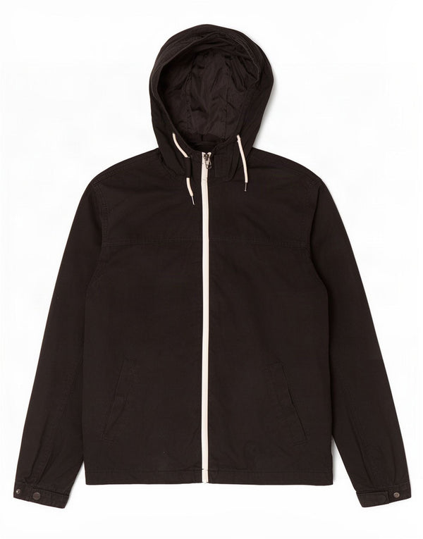 Męska kurtka bomber z kapturem Jack & Jones UK 40, duża, czarna, bawełniana