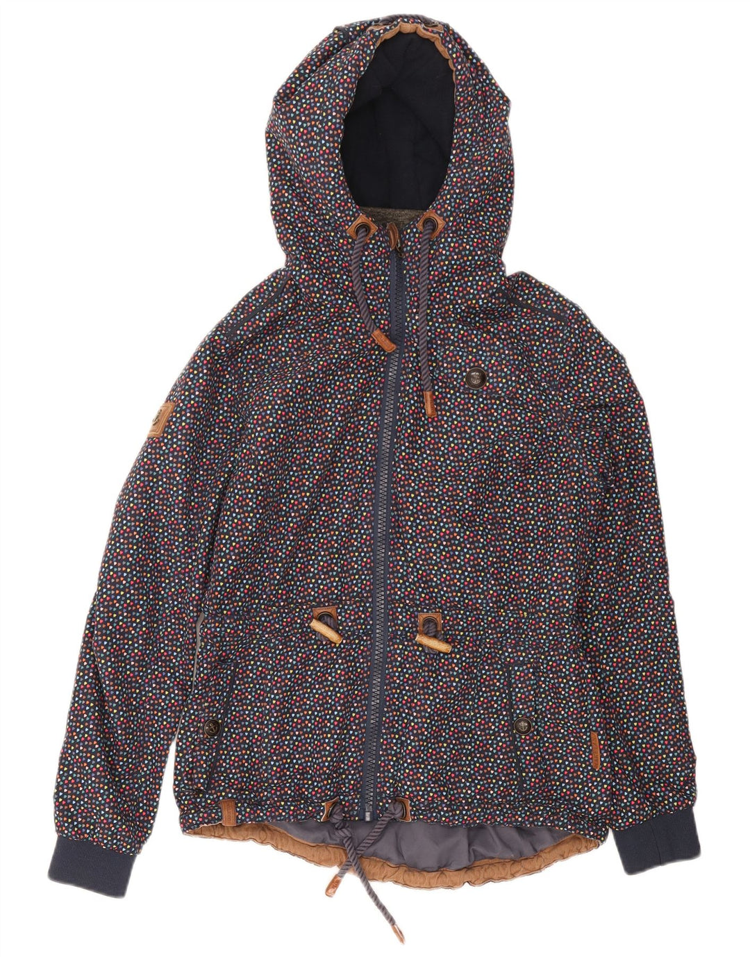 Damska kurtka wiatrówka Naketano UK 14, średnia, wielokolorowa, nakrapiana