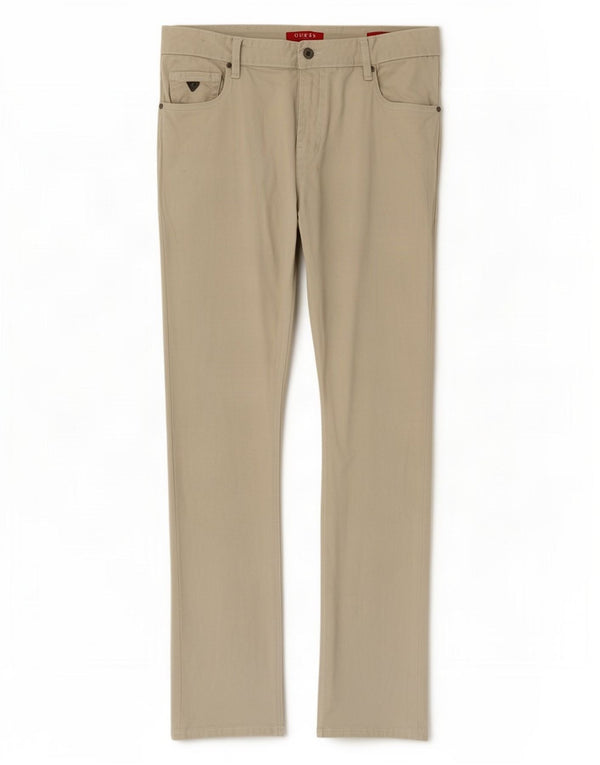Spodnie męskie Guess Slim Casual W36 L32 Beżowa bawełna