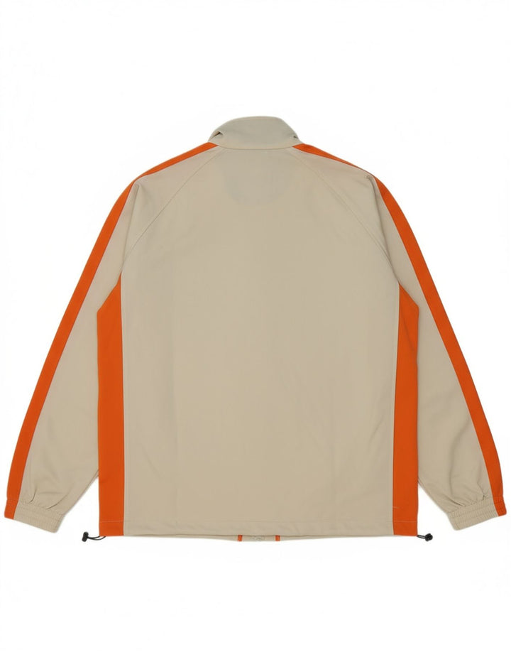 DIADORA Mens Tracksuit Top Jacket Large Off White Colourblock Polyester