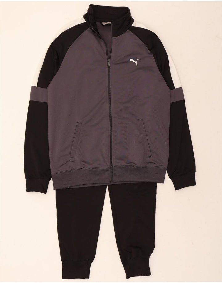 PUMA Mens Full Tracksuit Medium Grey Colourblock Polyester Vintage Puma and Second-Hand Puma from Messina Hembry 