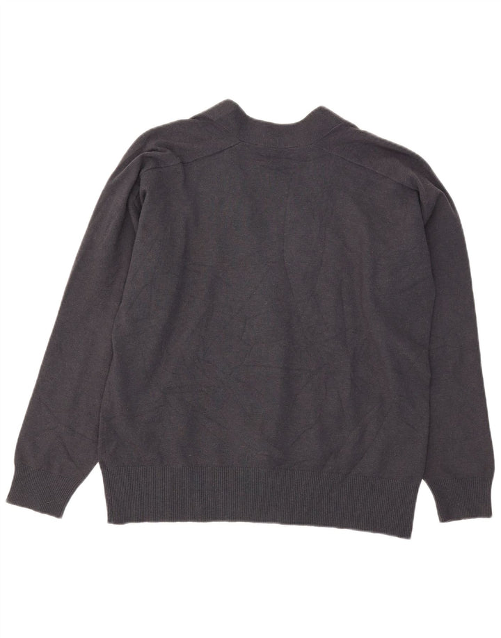 Damski sweter oversize Zara UK 10, mały, granatowy, akrylowy
