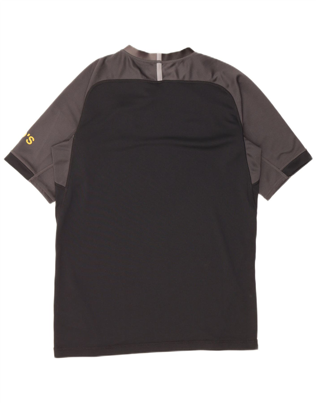 Męski T-shirt z grafiką Canterbury, średni czarny poliester w blokach kolorystycznych