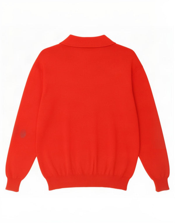 Męski sweter z golfem w kształcie piłki, 2XL, czerwony kaszmir