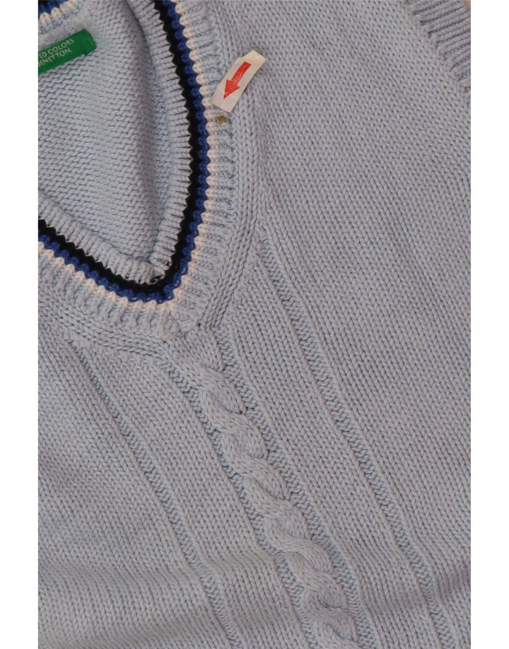 Tank top chłopięcy Benetton w kamizelkę 7-8 lat w niebieskie paski