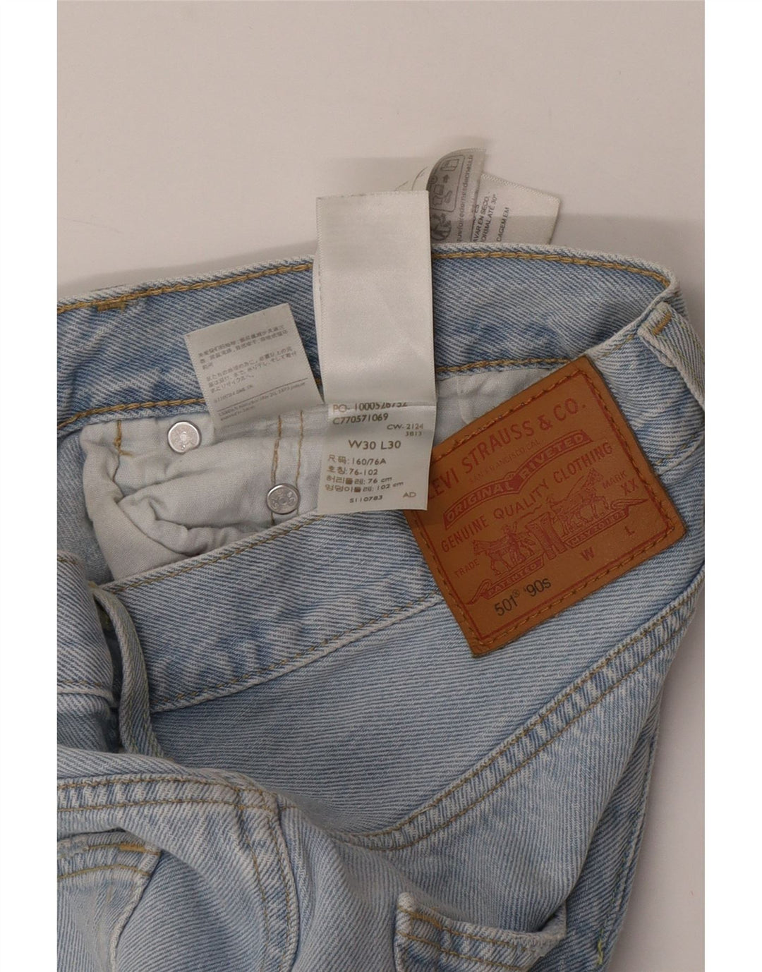 Męskie jeansy Levi's 501 Straight W30 L30 Niebieskie bawełniane
