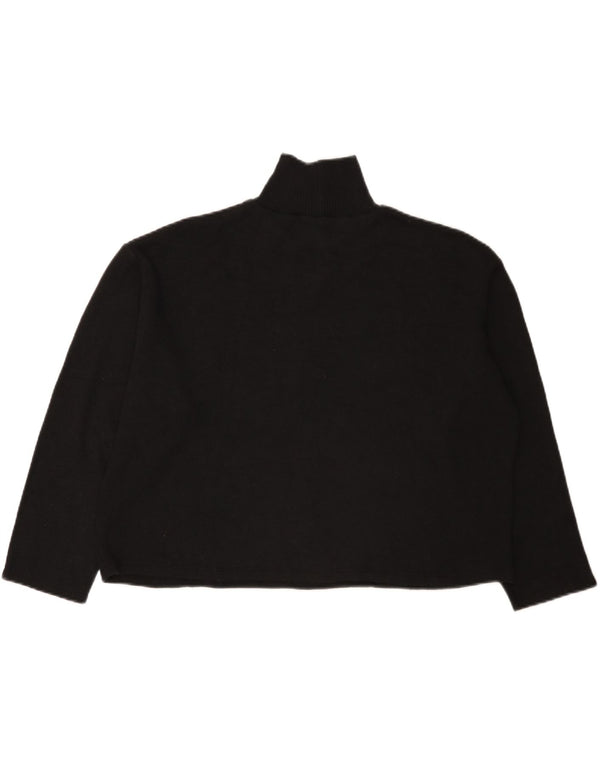 Sweter damski Zara Crop Oversize z golfem UK 14, duży, czarny