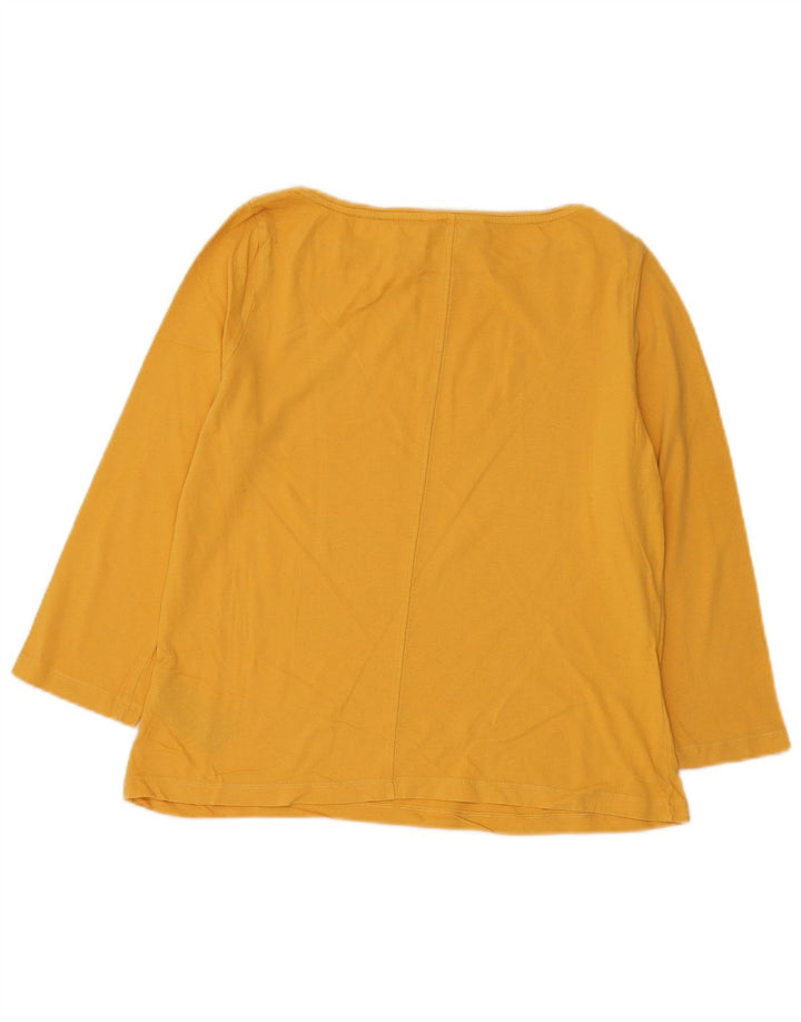 Damski top Tommy Hilfiger z rękawem 3/4, UK 14, średni żółty bawełniany