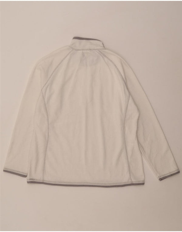 MOUNTAIN WAREHOUSE Damski sweter polarowy z zamkiem błyskawicznym, UK 18 XL, biały poliester