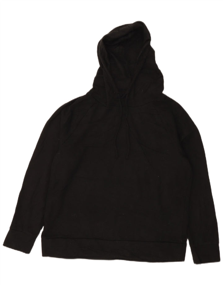 Damska bluza z kapturem o luźnym kroju Eddie Bauer UK 14, średni czarny poliester