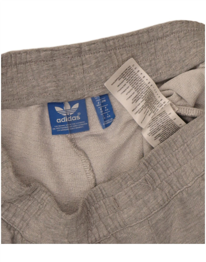 Damskie spodenki sportowe Adidas UK 12 Średnioszare, bawełniane