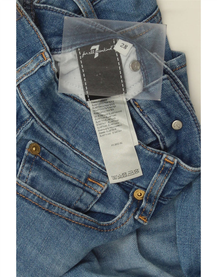 Damskie jeansy slim 7 For All Mankind W28 L28 Niebieska bawełna