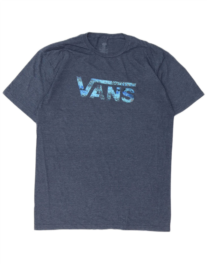 Męski T-shirt z grafiką VANS, duży, granatowy