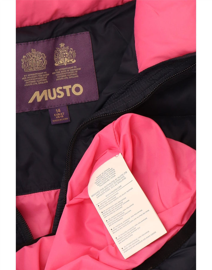 Damska kurtka wyściełana Musto UK 14, duża, granatowa, poliamid