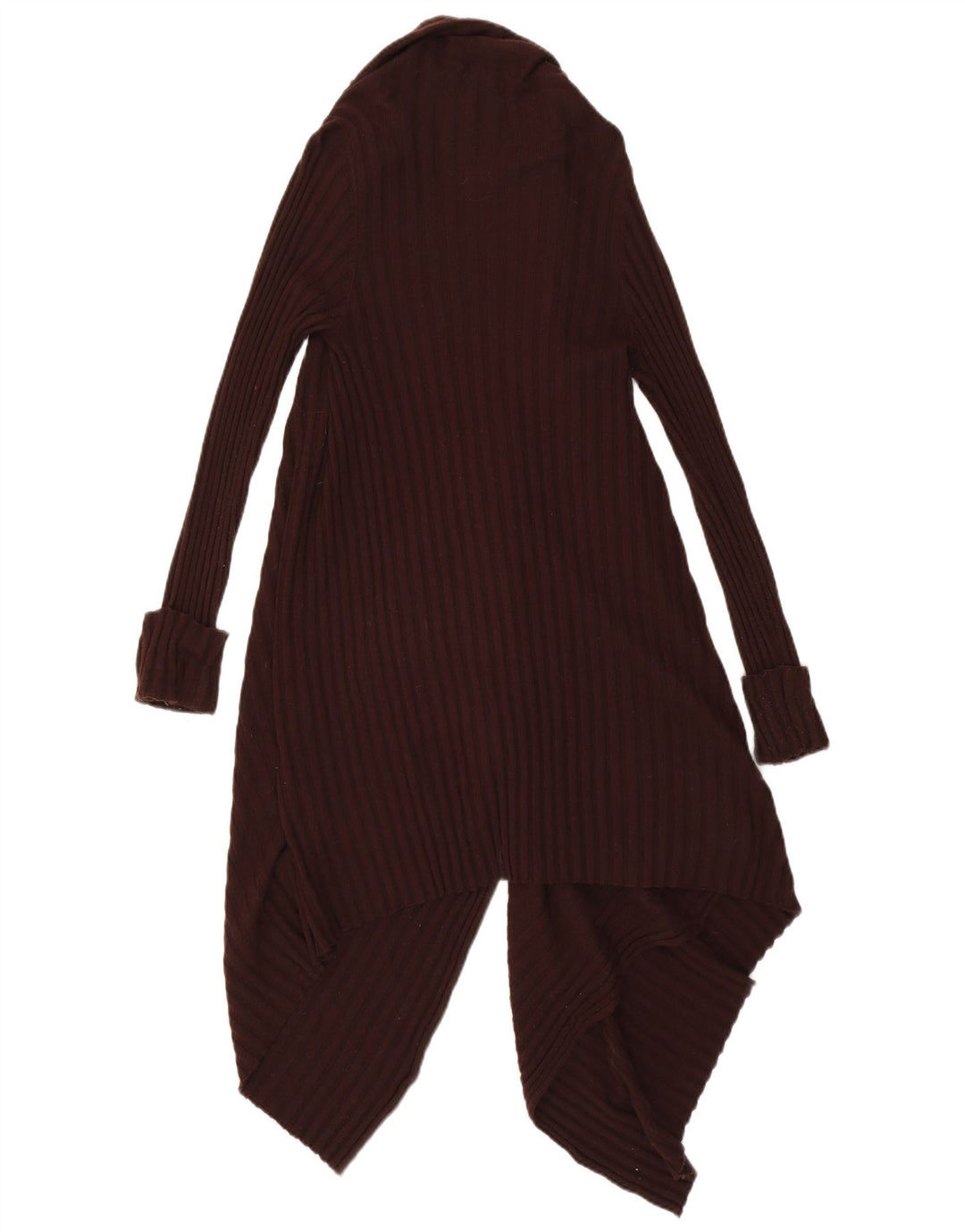 Marks & Spencer Damski asymetryczny sweter kardigan UK 8/10 Small Brown