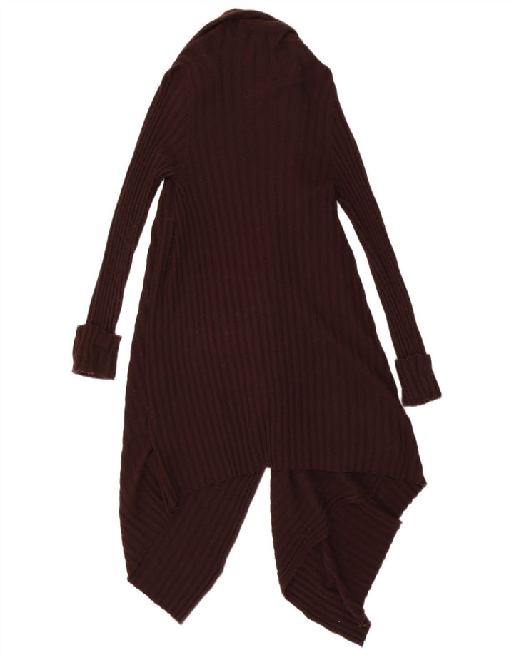 Marks & Spencer Damski asymetryczny sweter kardigan UK 8/10 Small Brown