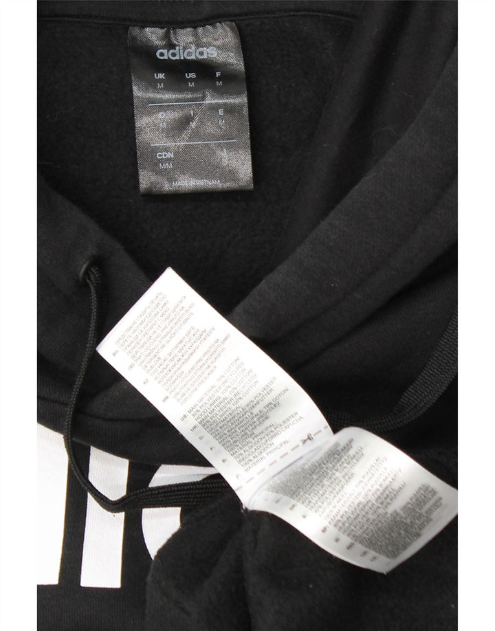 Męska bluza z kapturem Adidas Graphic, średnia czarna, bawełniana