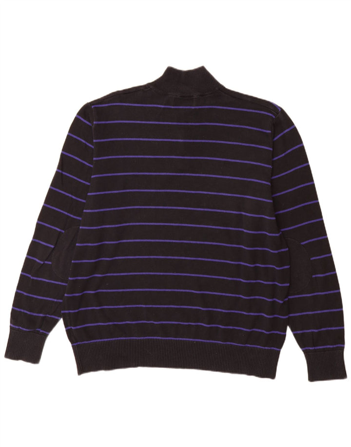 Męski sweter Marks & Spencer Blue Harbor z zamkiem błyskawicznym 2XL w czarne paski