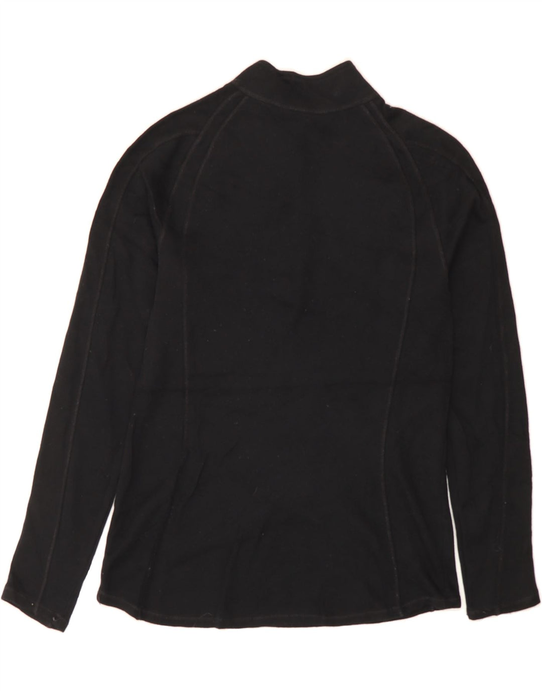 L.L.BEAN Womens Zip Neck Fleece Jumper UK 12 Medium Black Vintage L.L.Bean and Second-Hand L.L.Bean from Messina Hembry 