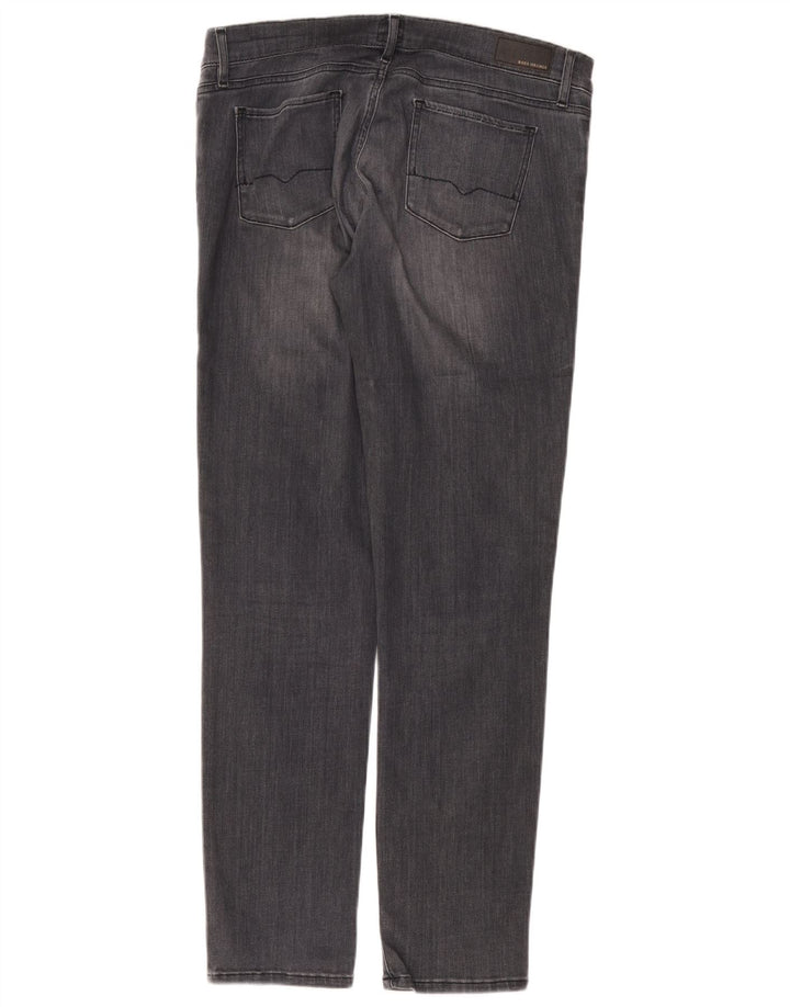 Męskie proste dżinsy Hugo Boss W32 L34 Szara bawełna