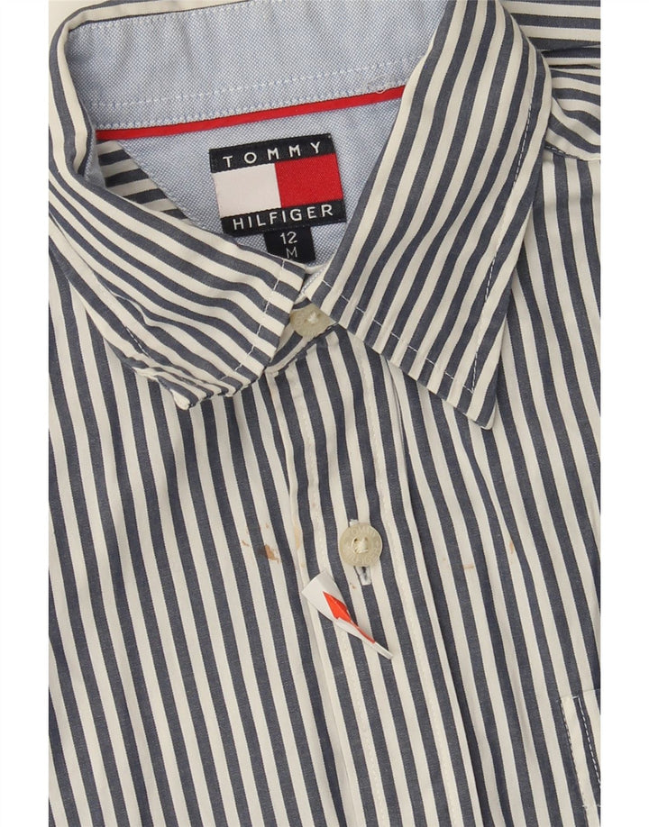 Koszula chłopięca Tommy Hilfiger 11-12 lat, bawełniana w średnie niebieskie paski
