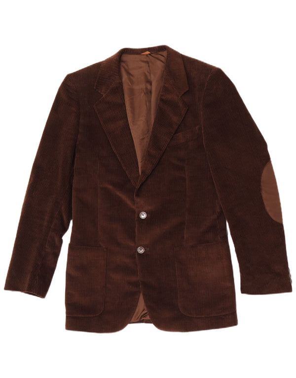 Vintage męska marynarka sztruksowa zapinana na 2 guziki UK 36 Small Brown