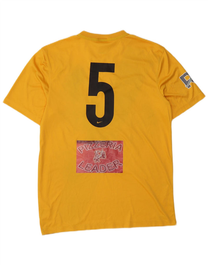 Męska koszulka Nike Dri Fit z grafiką Top, średni żółty poliester z blokami kolorów
