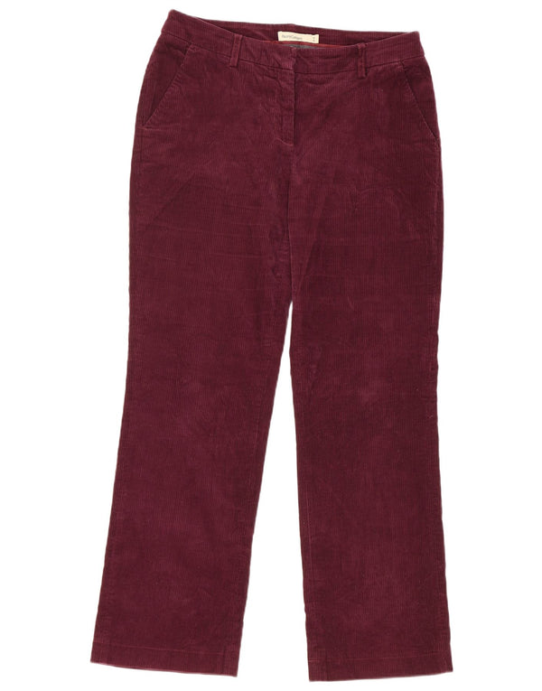 Damskie sztruksowe spodnie Henry Cottons IT 44 Medium W32 L30 Burgundowe