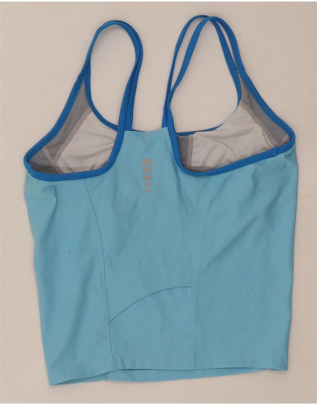 Damska kamizelka Nike Dri Fit Crop Top US 4/6 Mały niebieski poliester z blokami kolorów