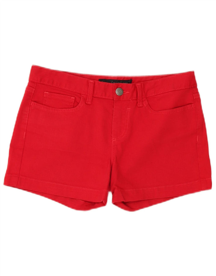 Damskie spodenki jeansowe Calvin Klein W26 Small, czerwone, bawełniane