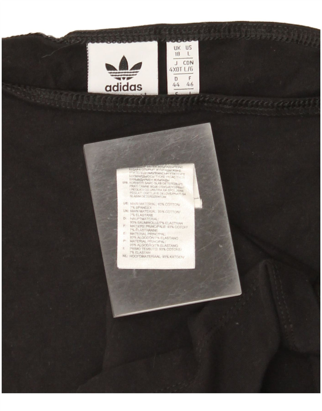 Damska sukienka ADIDAS z odkrytymi ramionami UK 18 XL, czarna bawełna